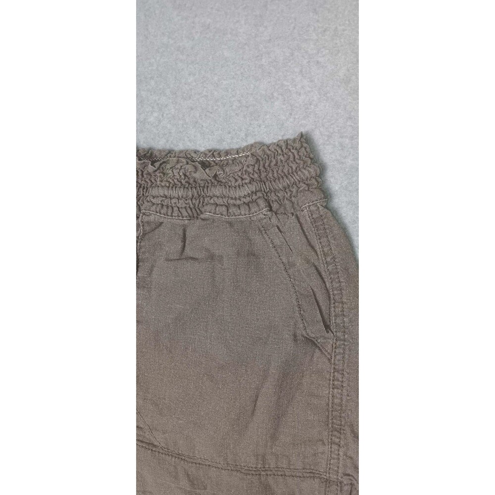 Kiss & Cry Drawstring Smocked Waist Linen Blend Pull On Shorts Womens XL Coastal - Picture 6 of 12